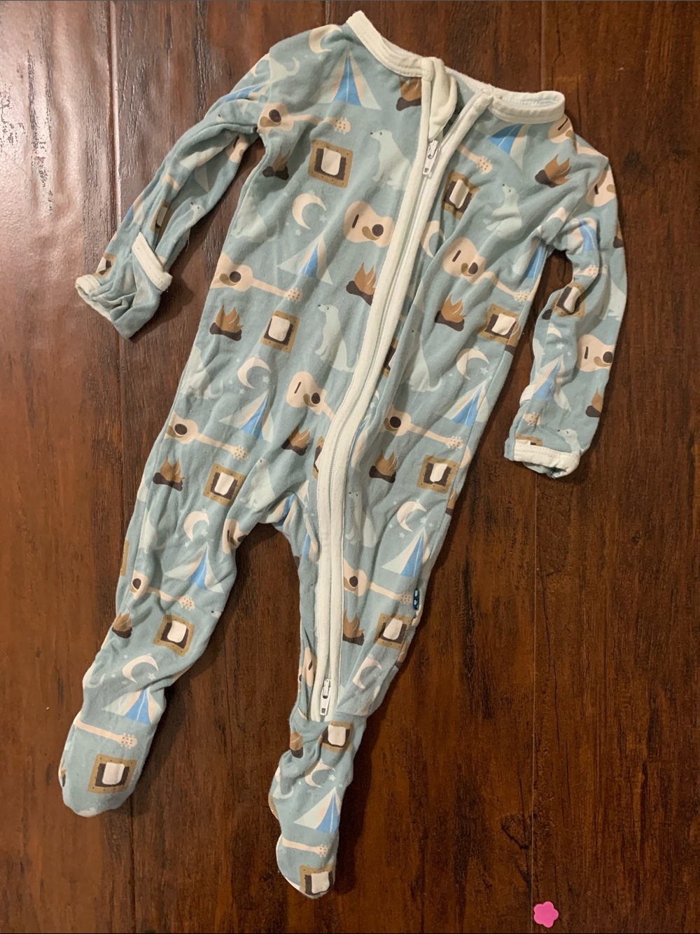 Kickee Pants Campfire Printed One-Piece Footed Pajamas
